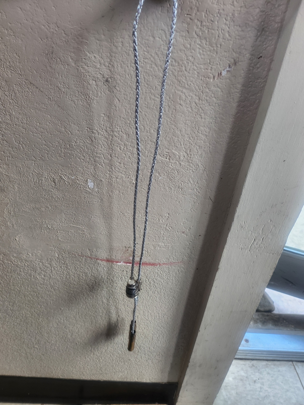Native American Handmade Bolo Tie With A Thimble With Chickasaw Symbolsandbullet